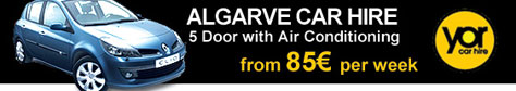 Algarve car hire. 5 door with air conditioning from 85 euros per week